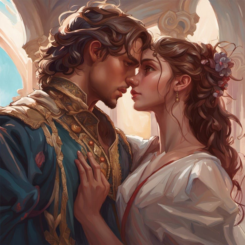 Romeo and Juliet Balcony Scene Portrait