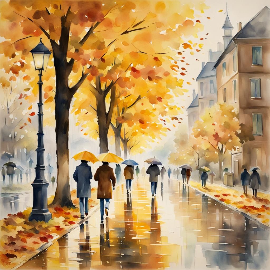 Autumn street scene