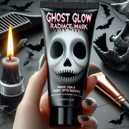 Surreal Close-Up of Glowing Radiance Mask in Ethereal Pastel...