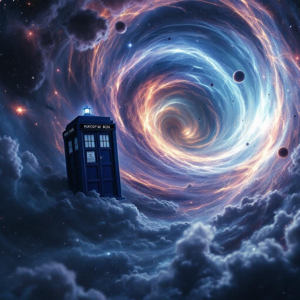 TARDIS in Hyperspace: A Sci-Fi Cinematic Render