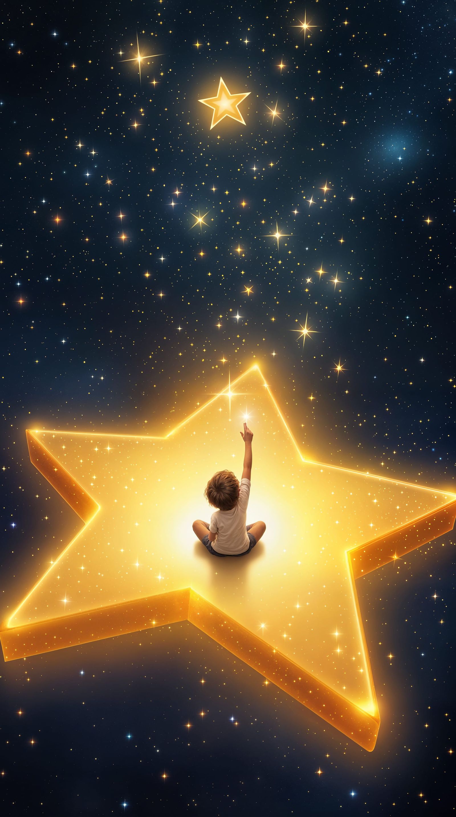 Whimsical Starlight Sketcher in Cosmic Wonder