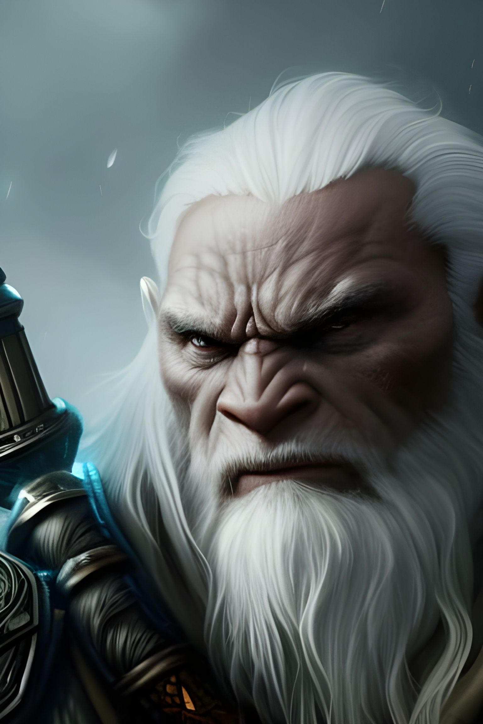 Detailed Orc Portrait in Tolkien Style