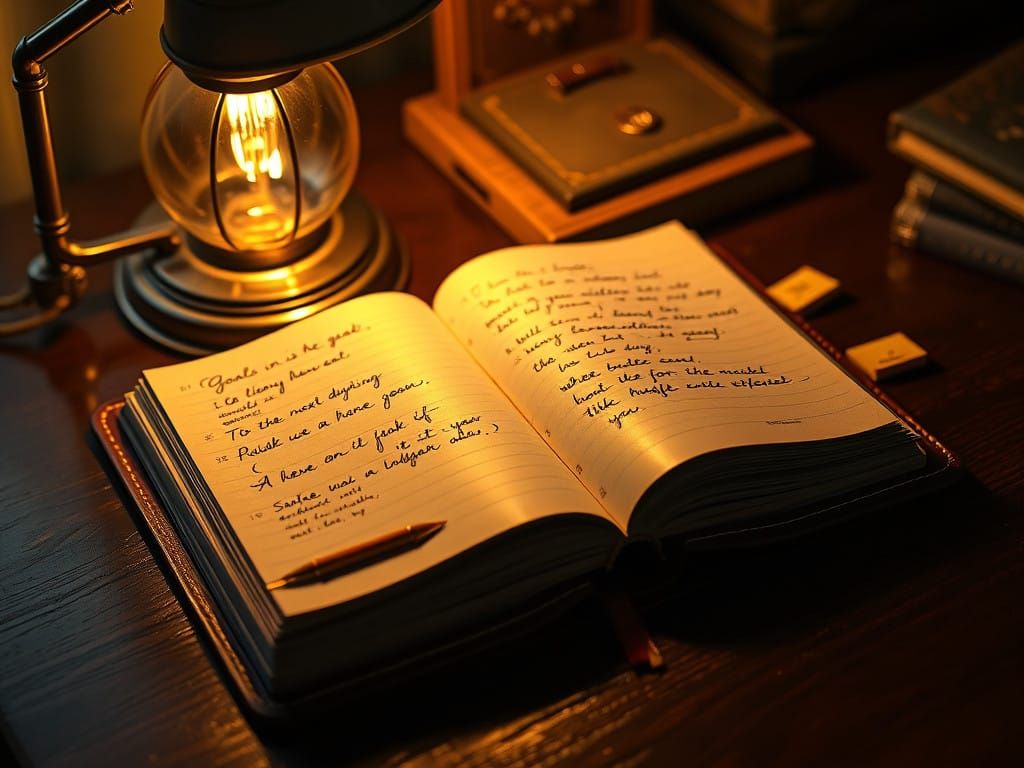 Elegant Morning Routine in a Vintage Study