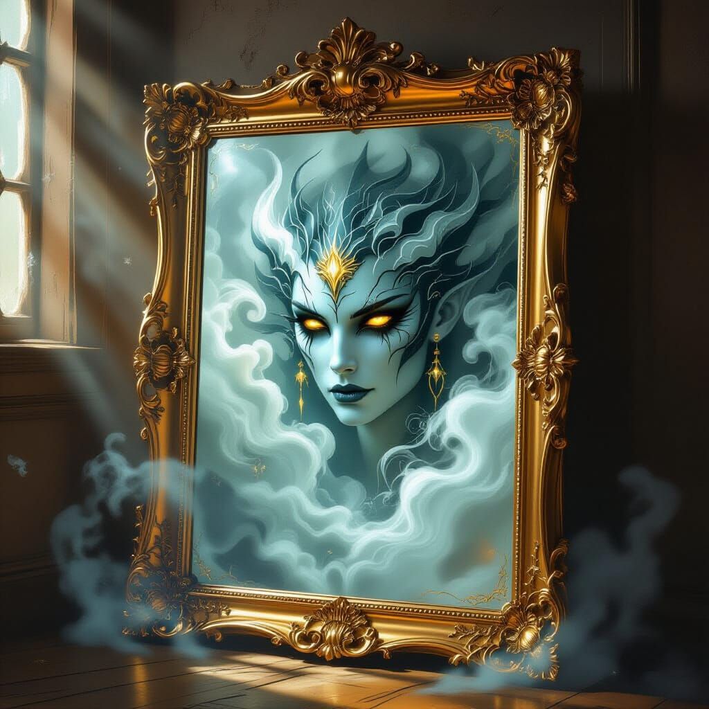Antique Magic Mirror Reveals Ethereal Being