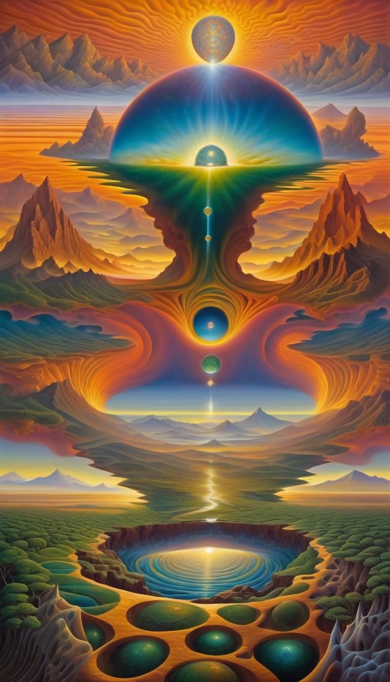 Surreal Spiritual Landscape of Upper Worlds