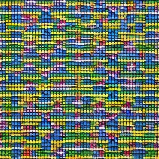 Abstract Cubist Stereogram LSD Blotter Sheet