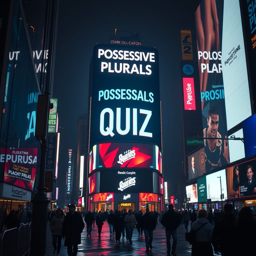 Gigantic Times Square Billboard in Neon Glory