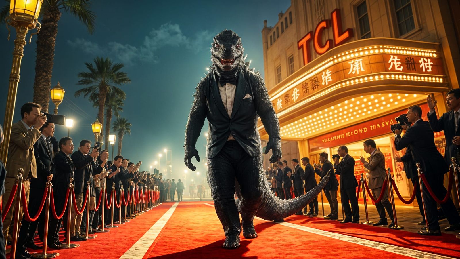 Godzilla Red Carpet Oscars Debut