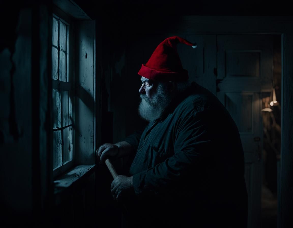 Sleeping Boy Terrorized by Christmas Imposter