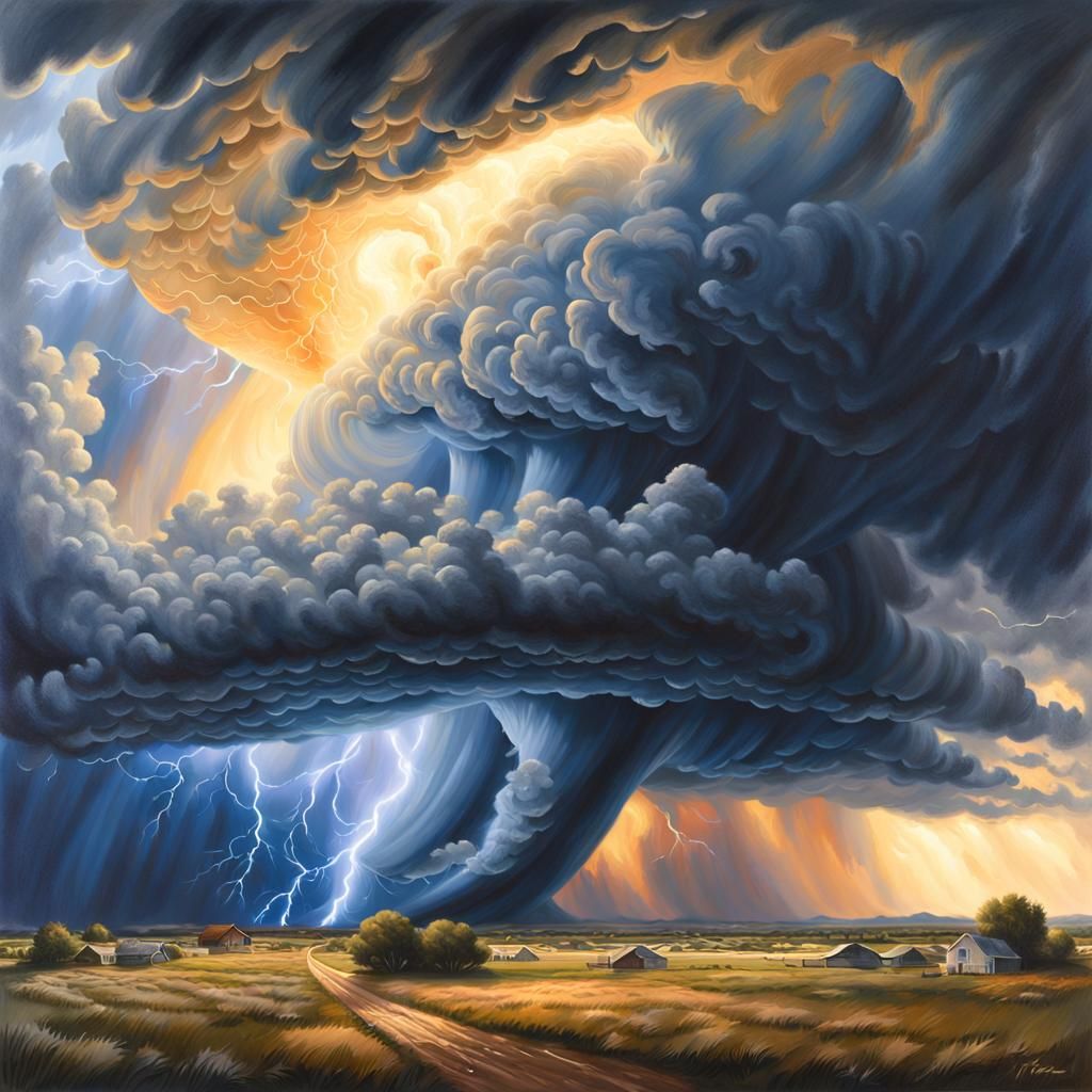 Epic Tornado Landscape in Photorealistic Style