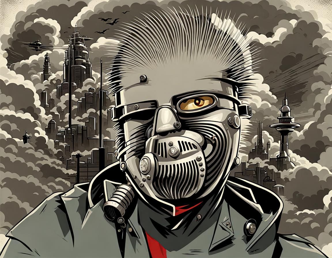 Dieselpunk AI Image: Retro-Futuristic Industrial Design