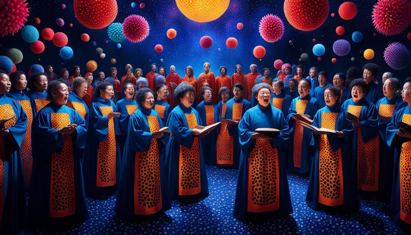 Mythical Creature Choir Festival in Gouache Painting