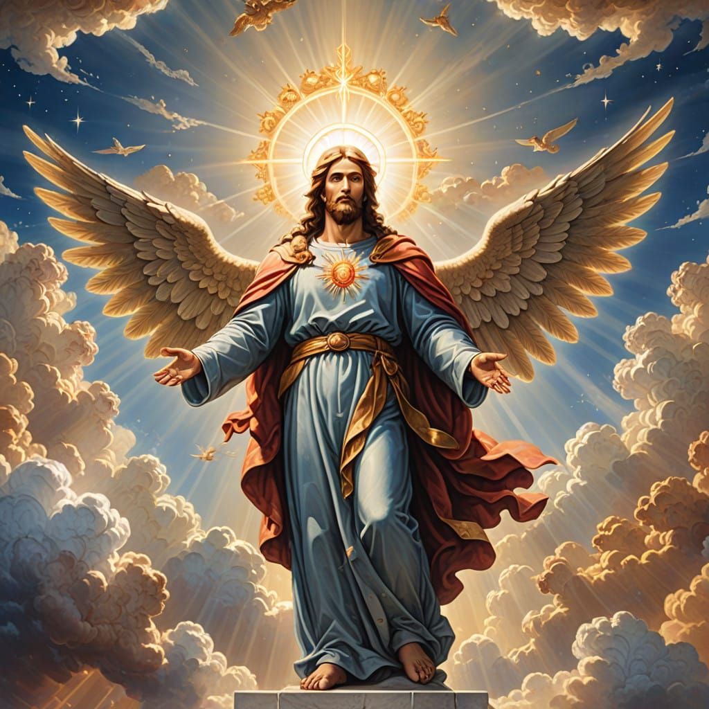 Heavenly Hosts Stand in Awe at Miraculous Birth