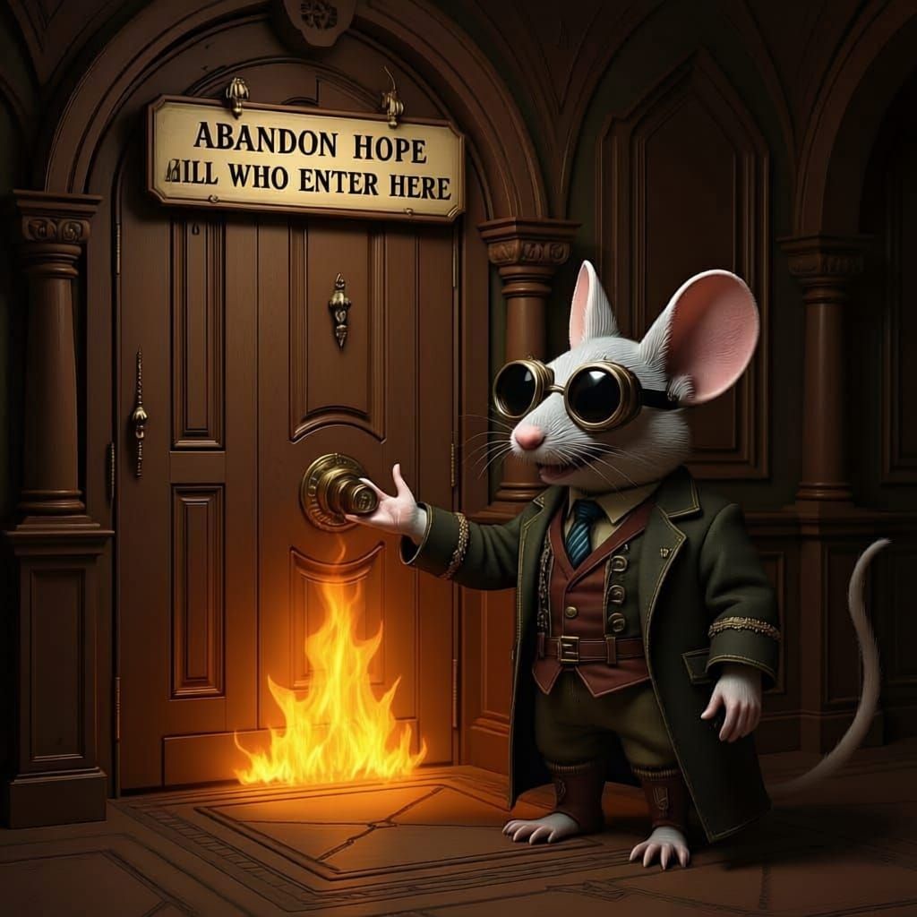 Steampunk Mouse with Goggles