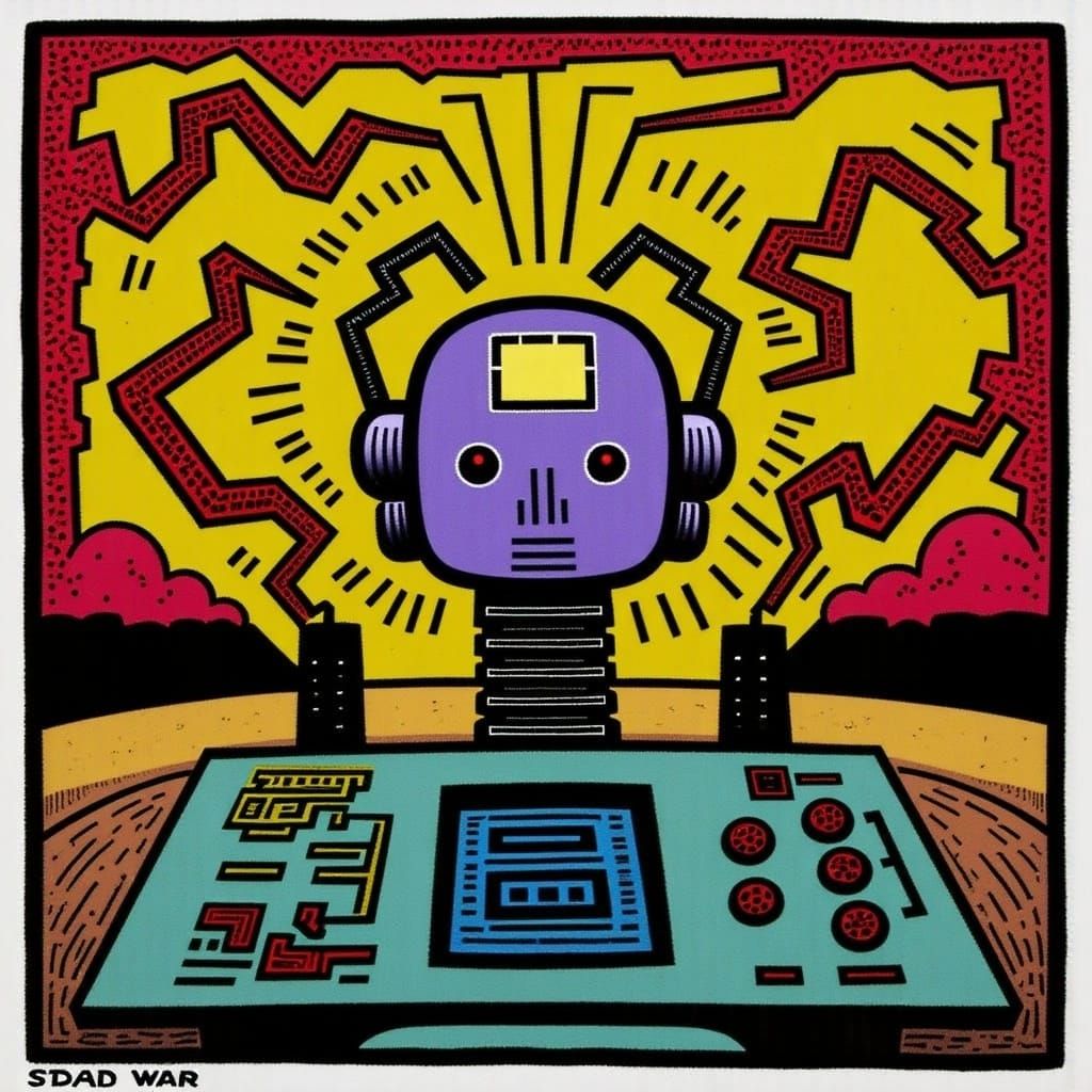 Intense Robot Battle Scene