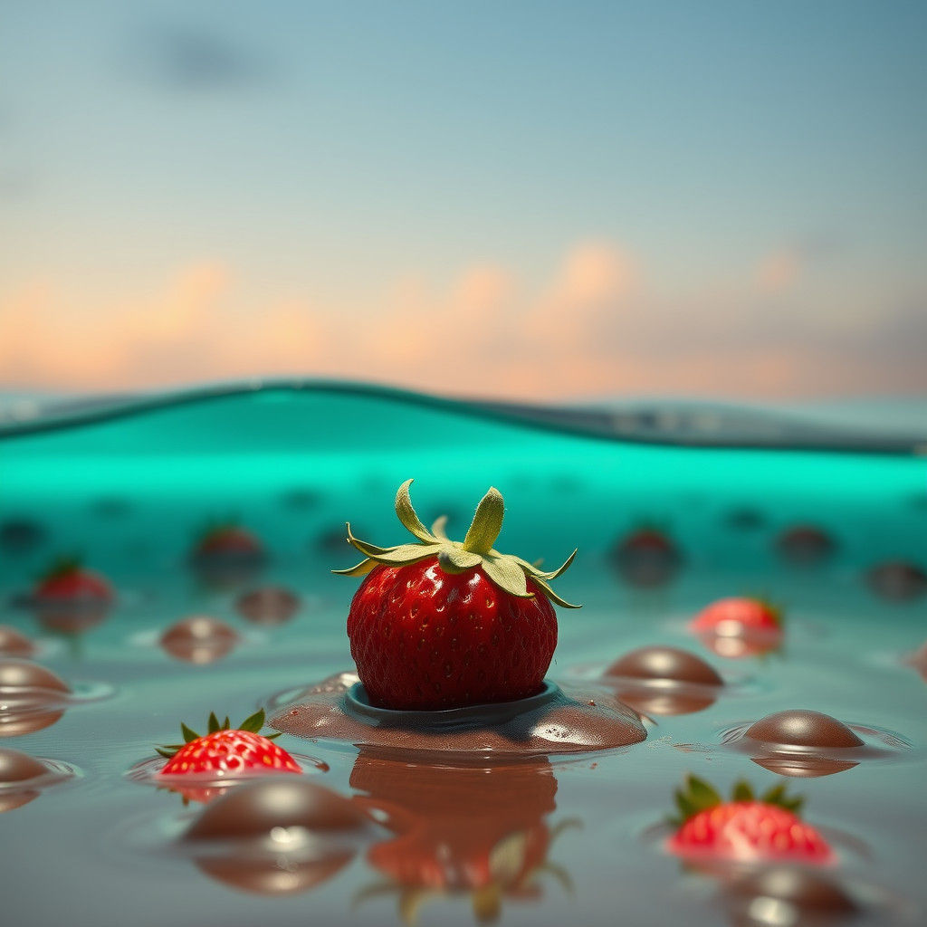 Strawberry Submerged in Chocolate Delight