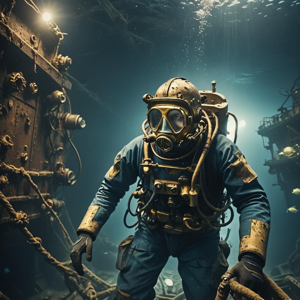 Diver Explores Titanic Wreck in Cinematic Style