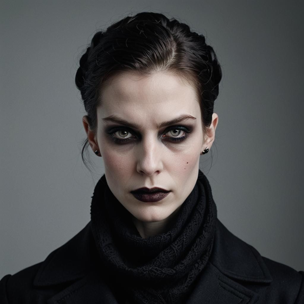 Gothic Vampire Portrait in Fine Art Photography Style