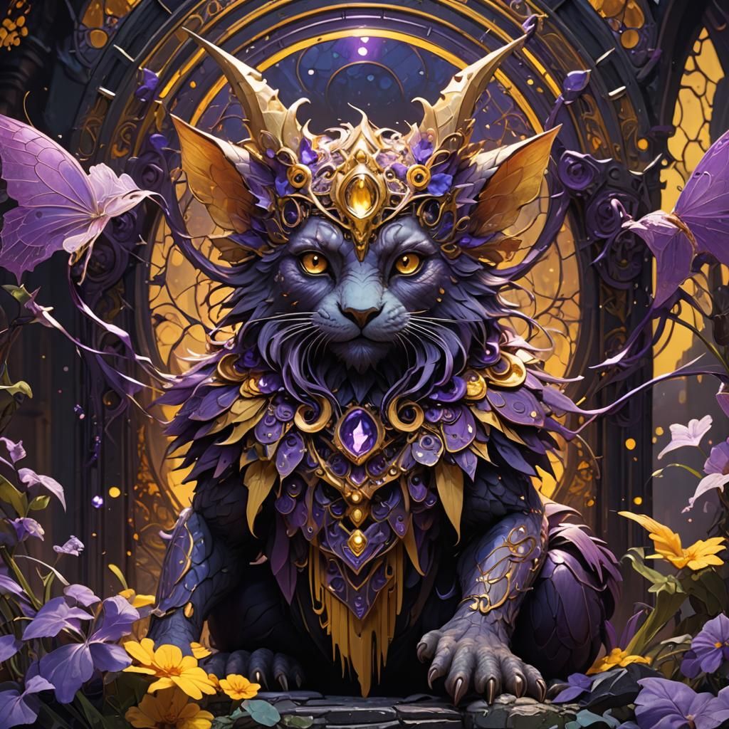 Cute Mysterious Creature in Dark Fantasy Style