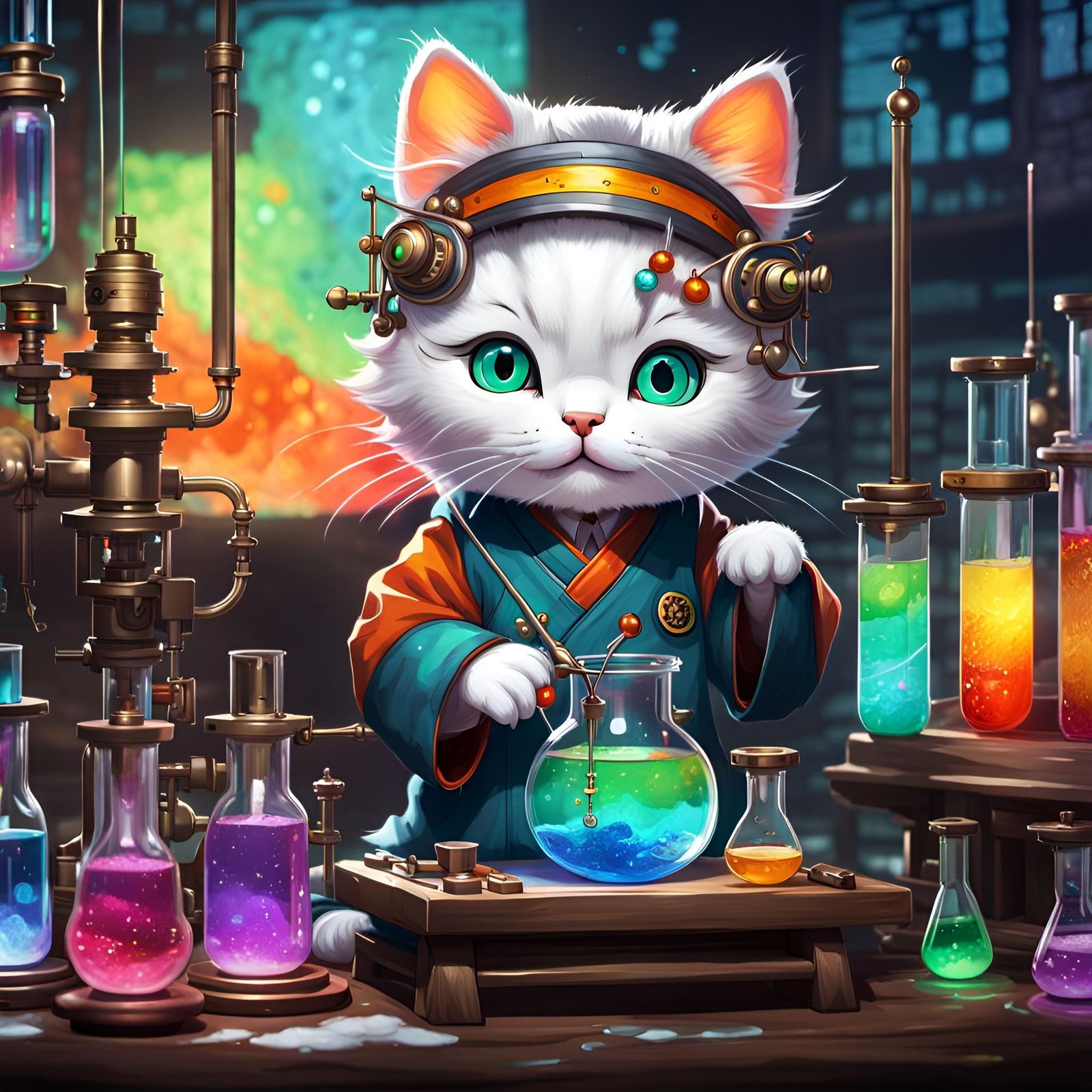 Science in a fantasy scientific lab