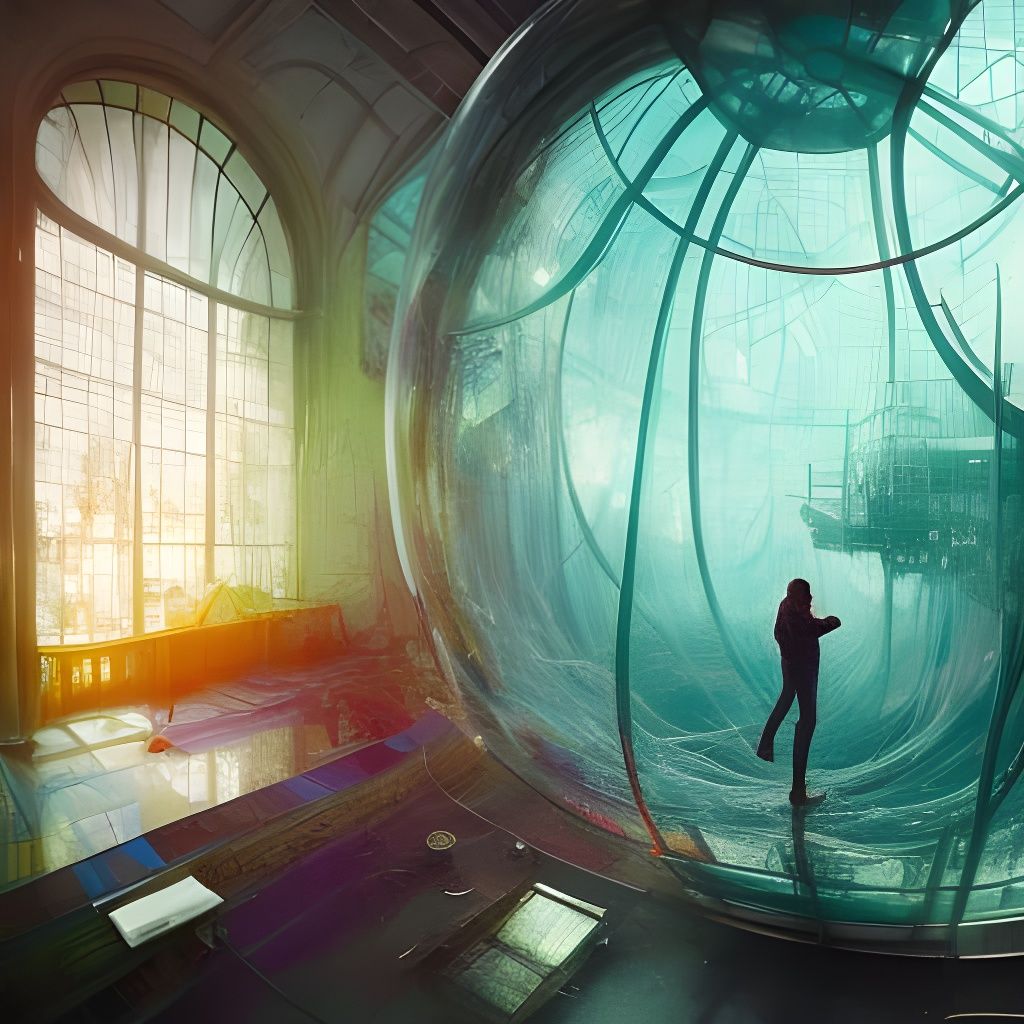 Stormy Glass Bubble: Fantasy Album Cover Art