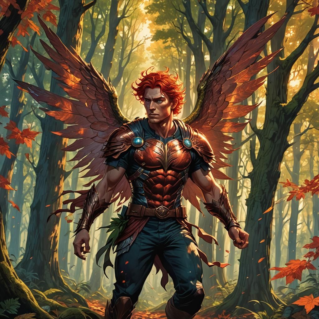 Fae in Forest, Comic Book Art Illustration