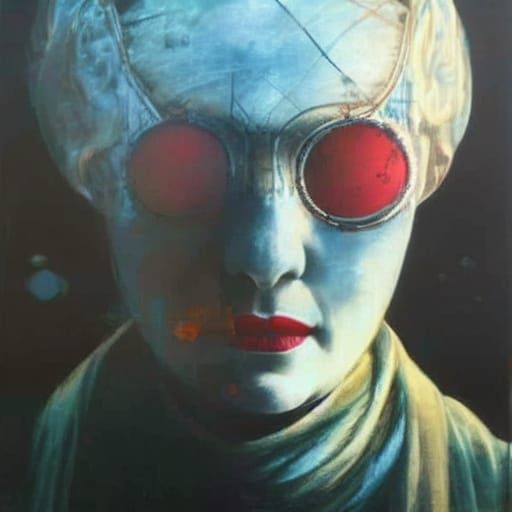 Mysterious Woman in a Whimsical Bromoil Print