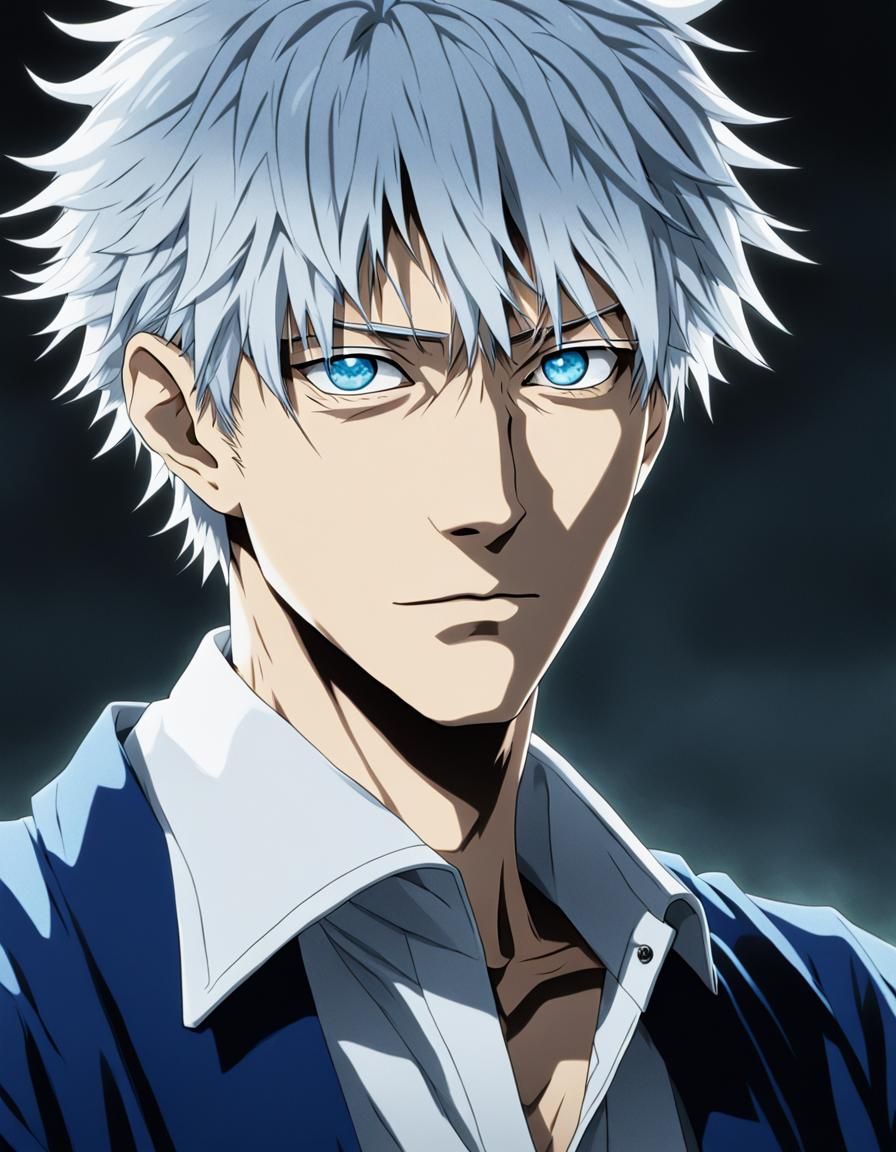 Young Satoru Gojo Digital Anime Illustration