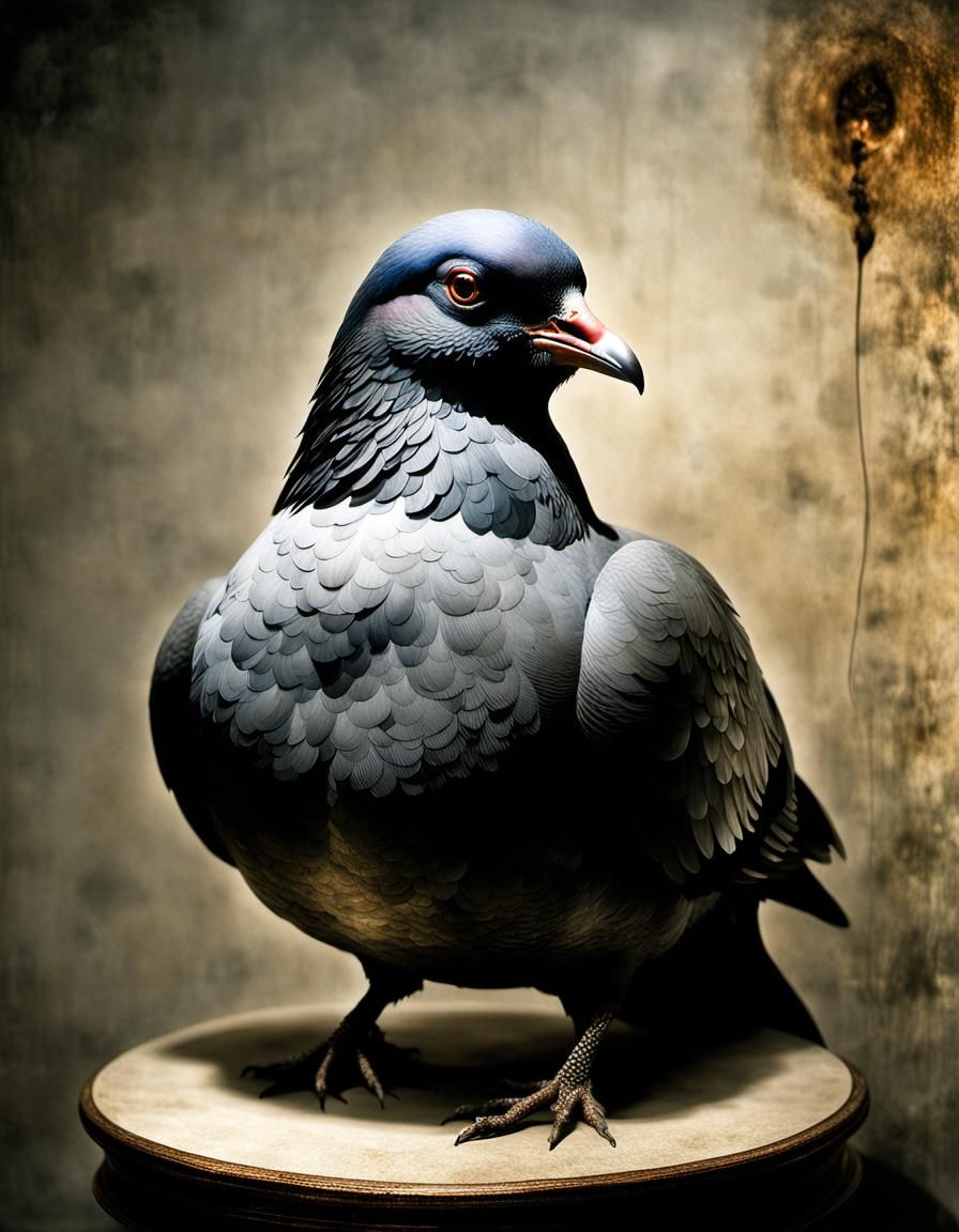 Demonic Cyborg Portrait in Surrealist Style