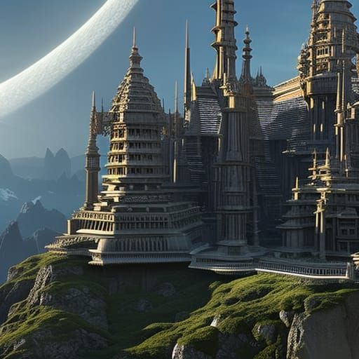 Fantastic Architecture Defies Physics in Detailed Matte Pain...