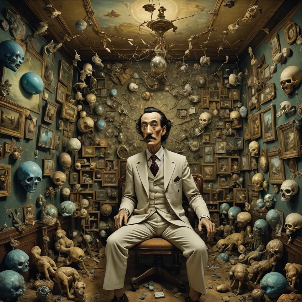 Surreal Captain Flatulence Fart Nightmare as Daguerreotype