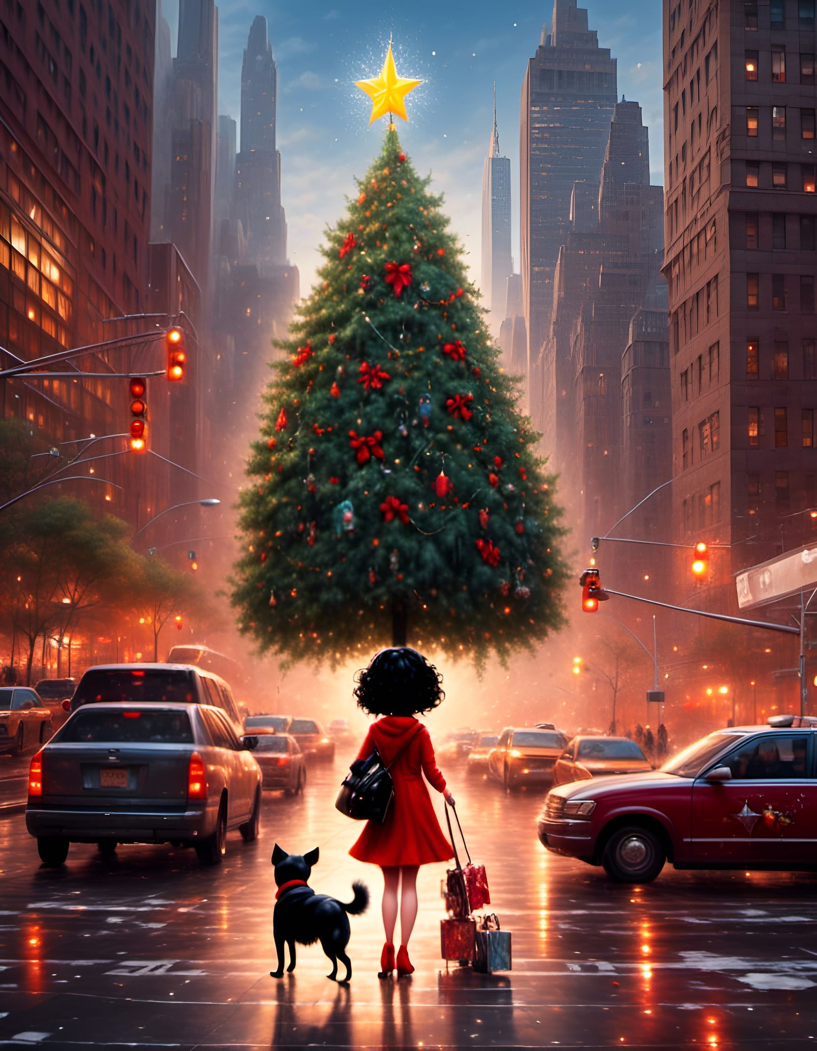 Betty Boop Celebrates Christmas in New York, Pixar Style