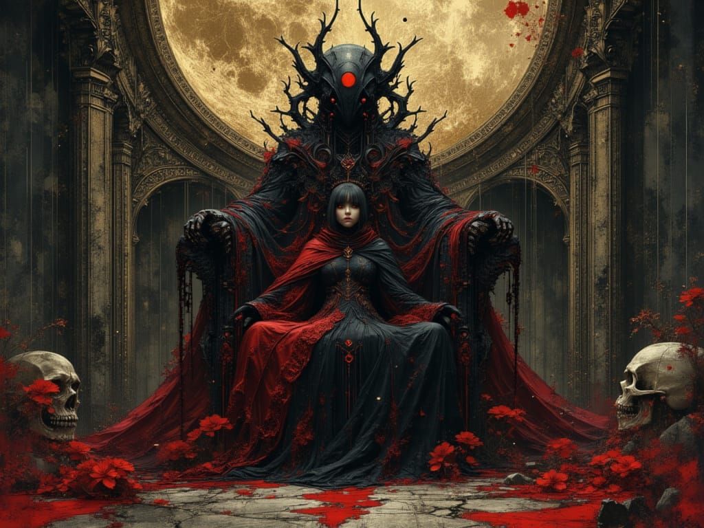 Spider Queen's Evil Throne with Giant Spider