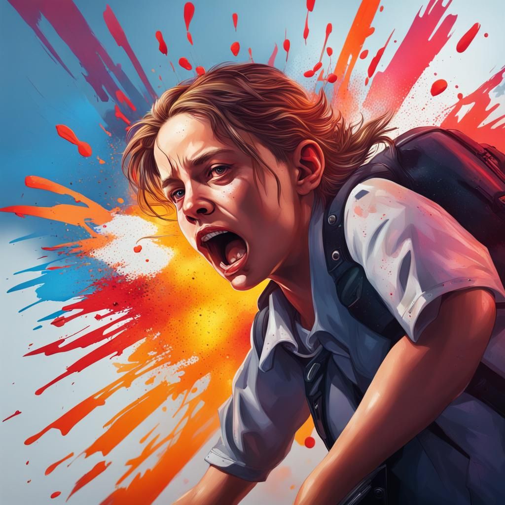 Hyperrealistic School Shooting Scene in America