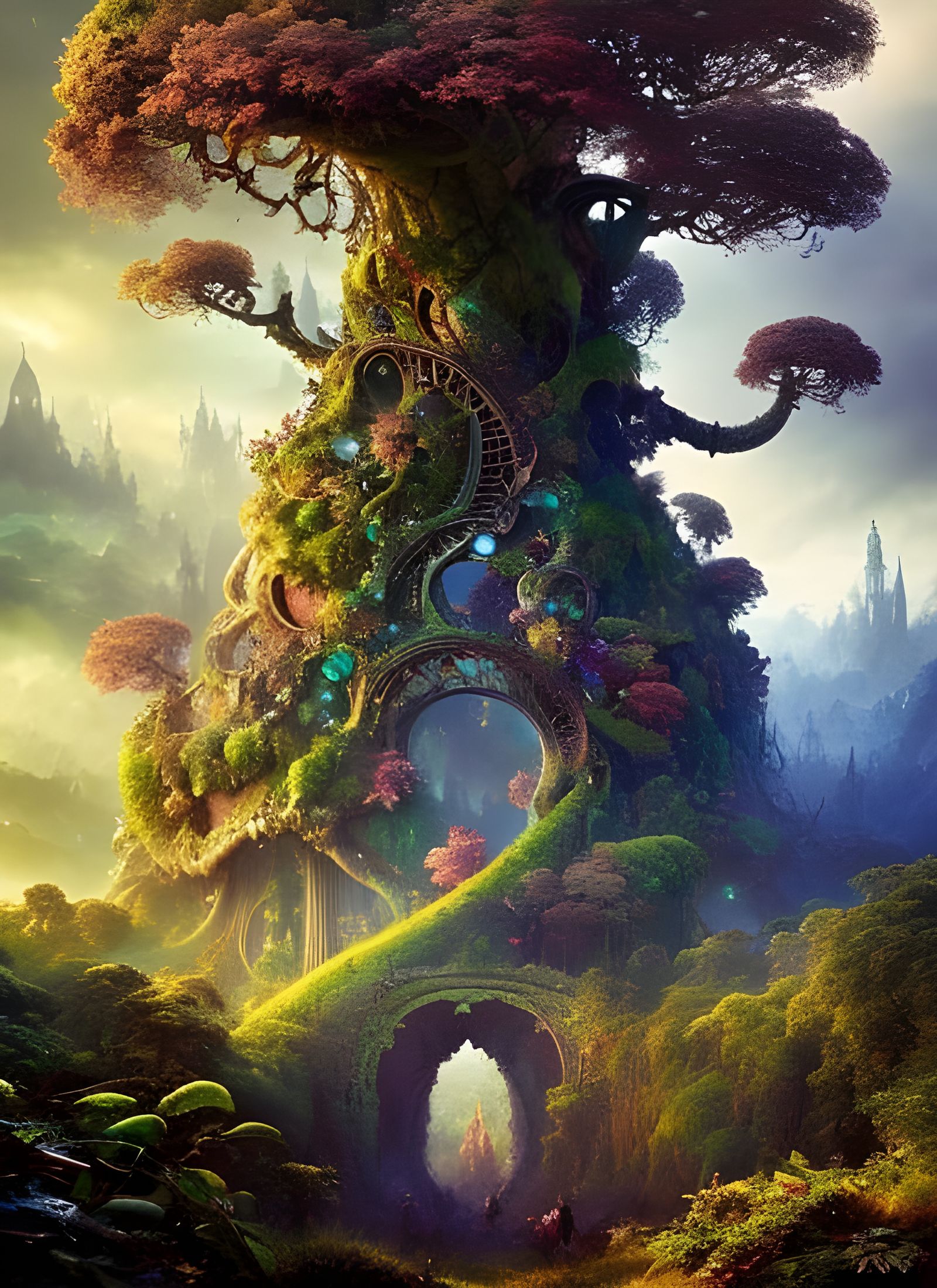 Magic Beanstalk Tree in Fantasycore Style