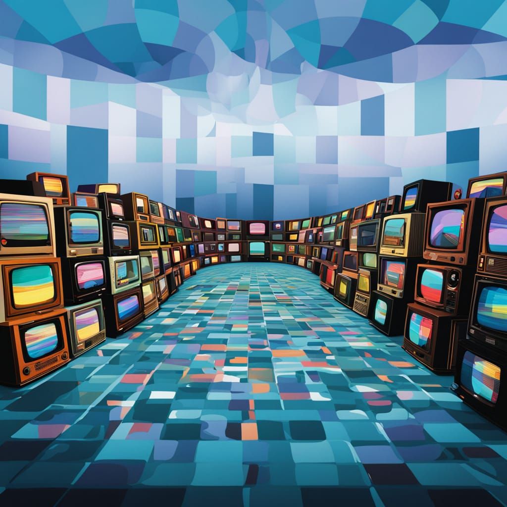 Psychedelic Kaleidoscope of Retro Television Sets