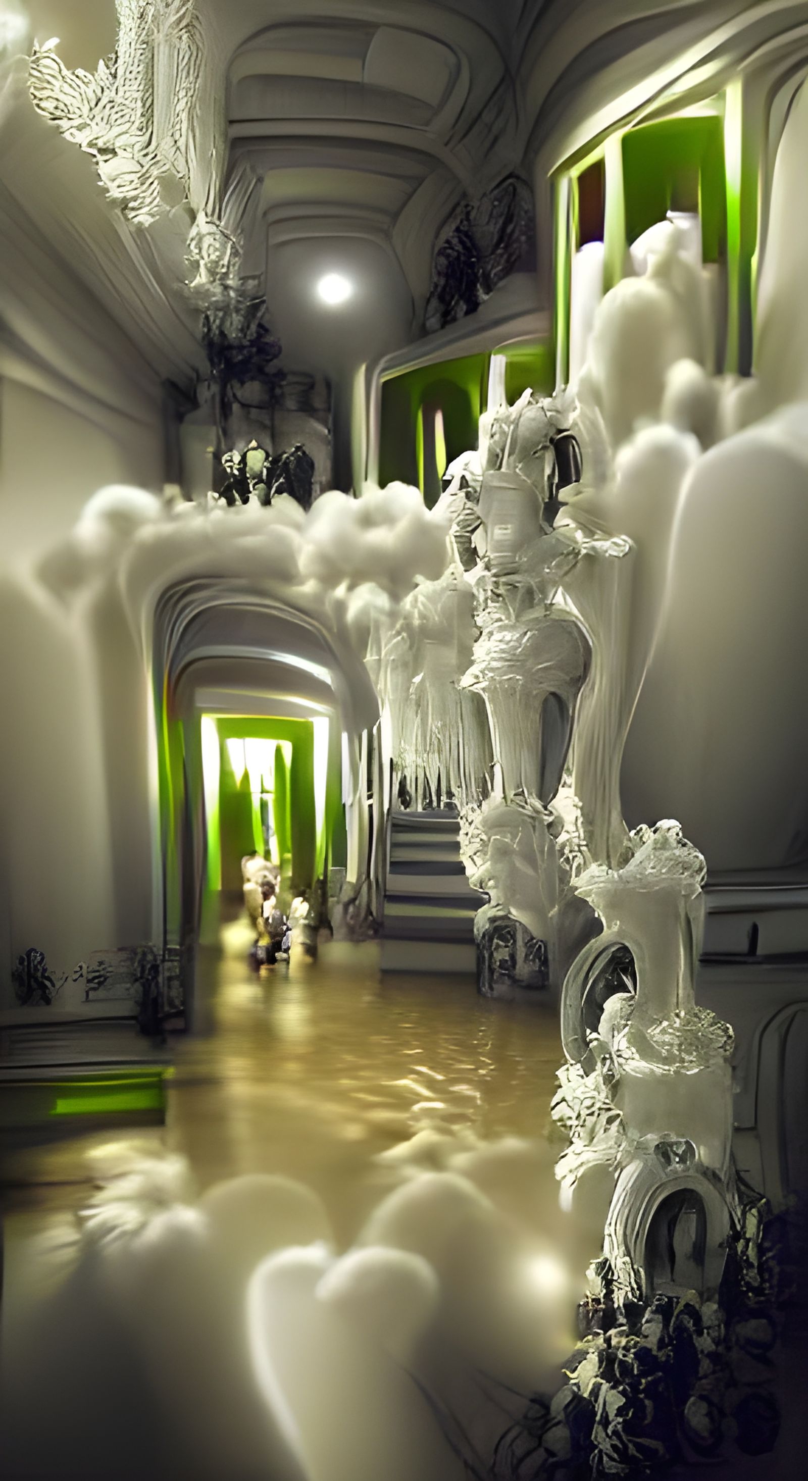 Ethereal Rococo Hallway in 8K Resolution