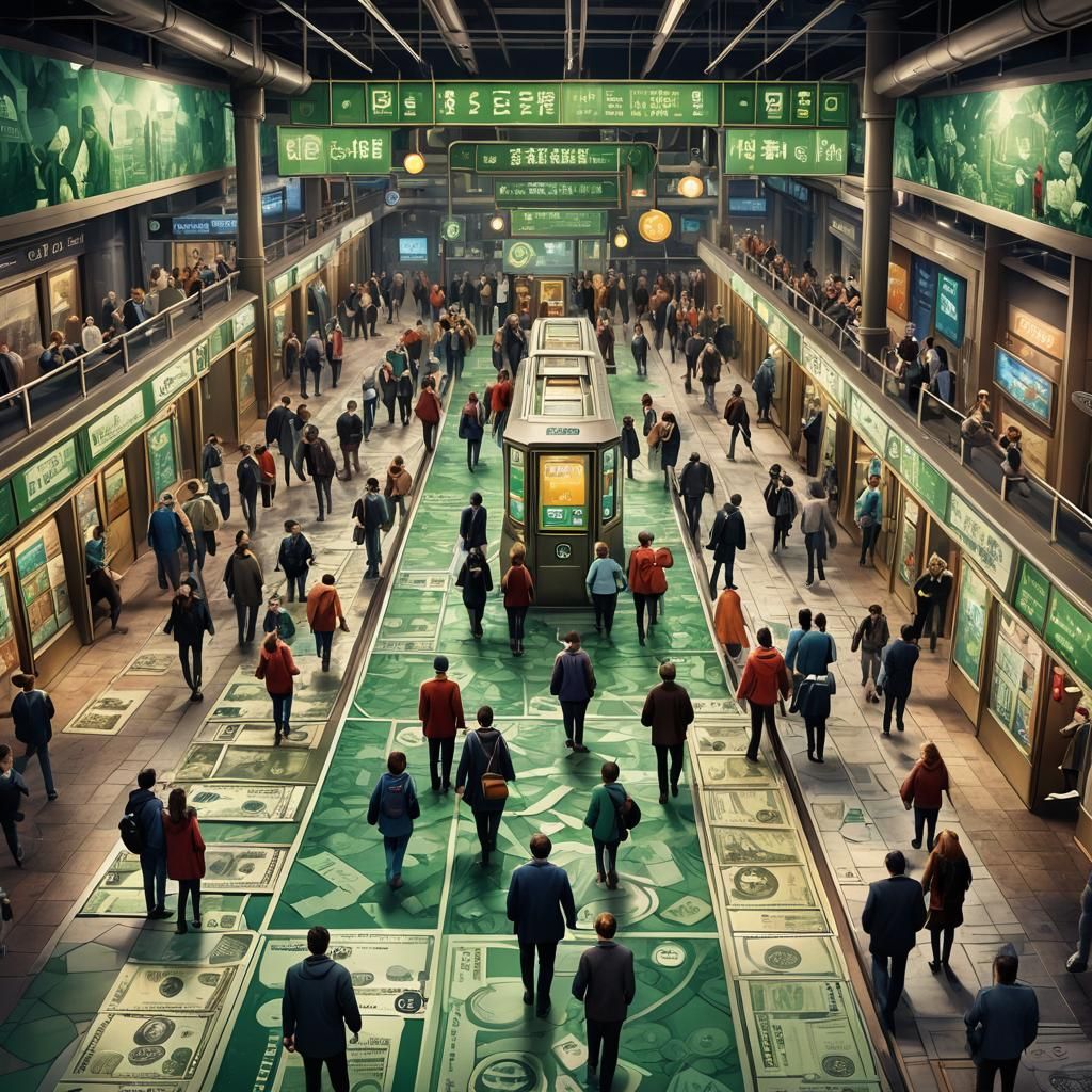 Interactive Art Exploring Money's Impact