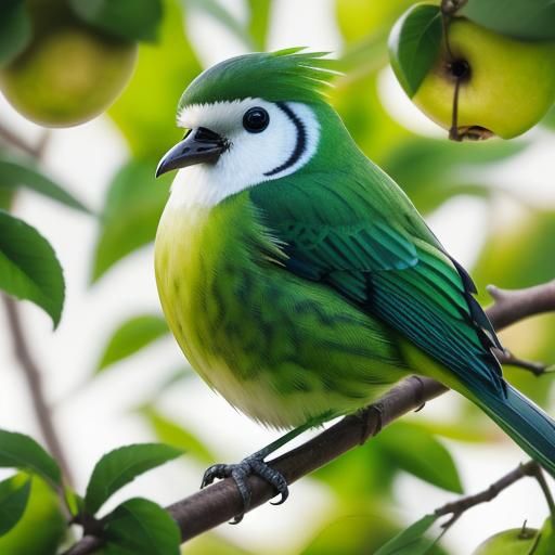 Green Apple Bird: Professional Photography