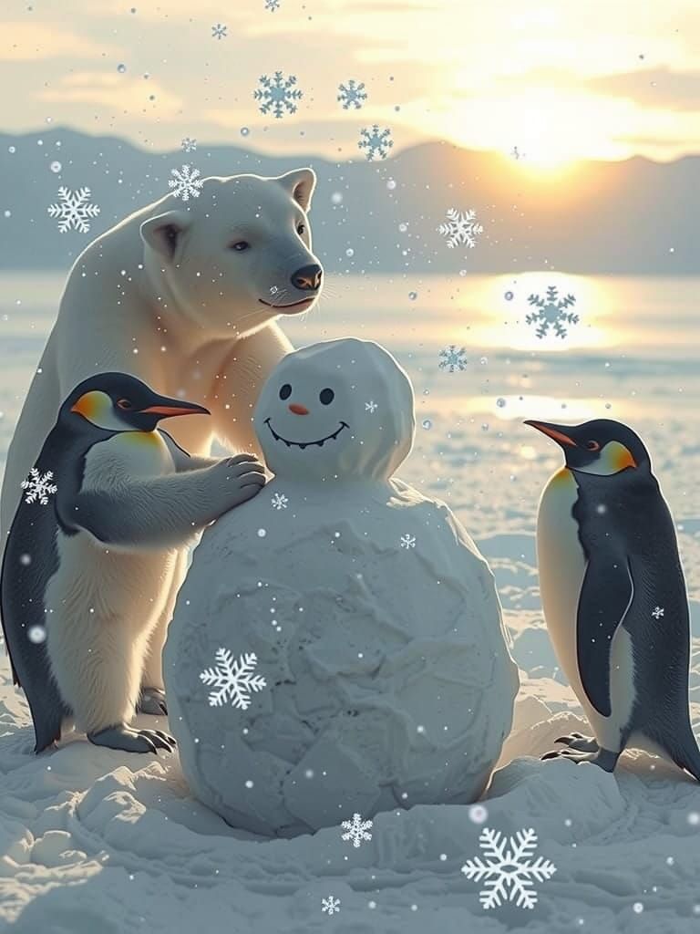 Hyper-Realistic Arctic Winter Wonderland with Snowy Optical....