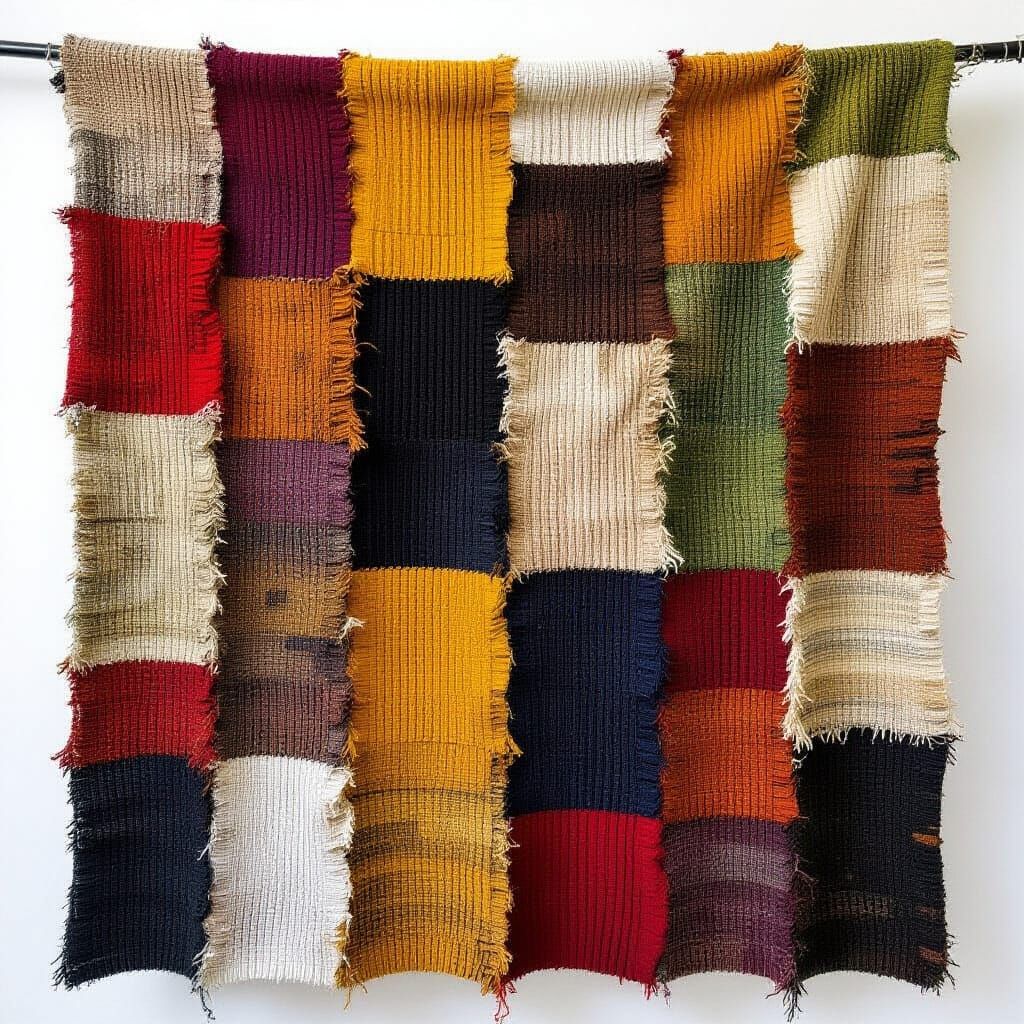 Earthy Toned Pleated Tapestry in Jacquard Weave