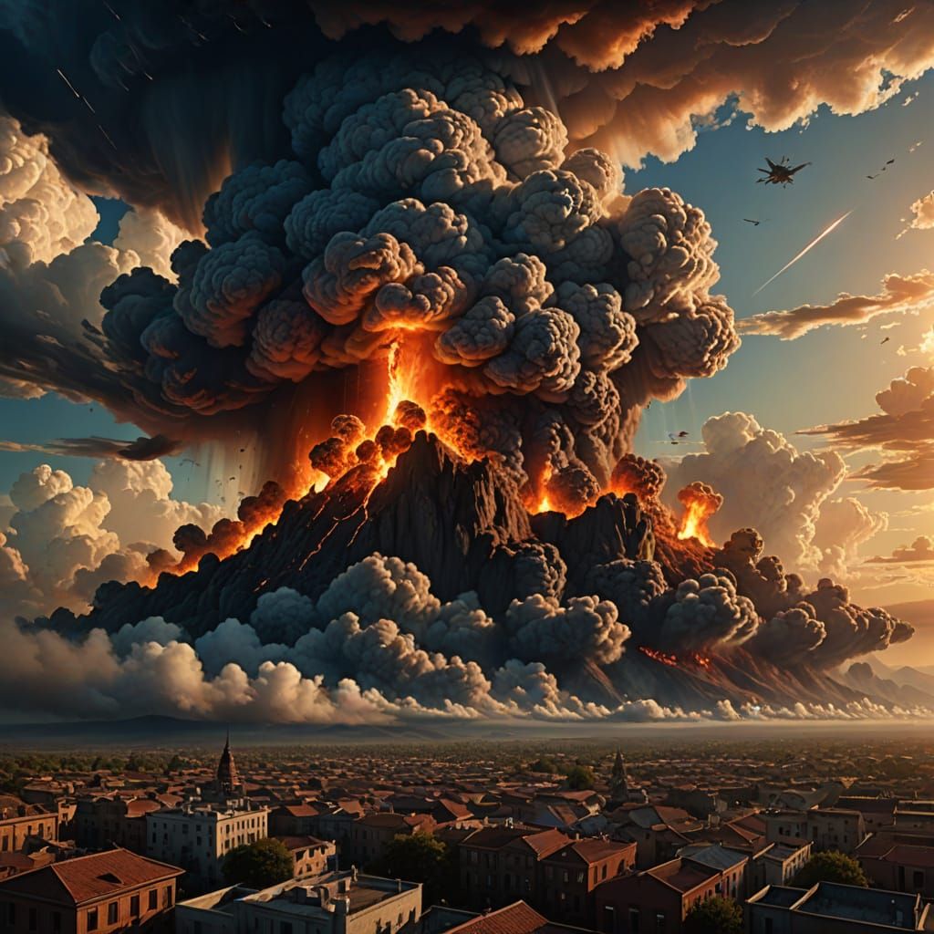 Fiery Sky: Dramatic Digital Matte Painting