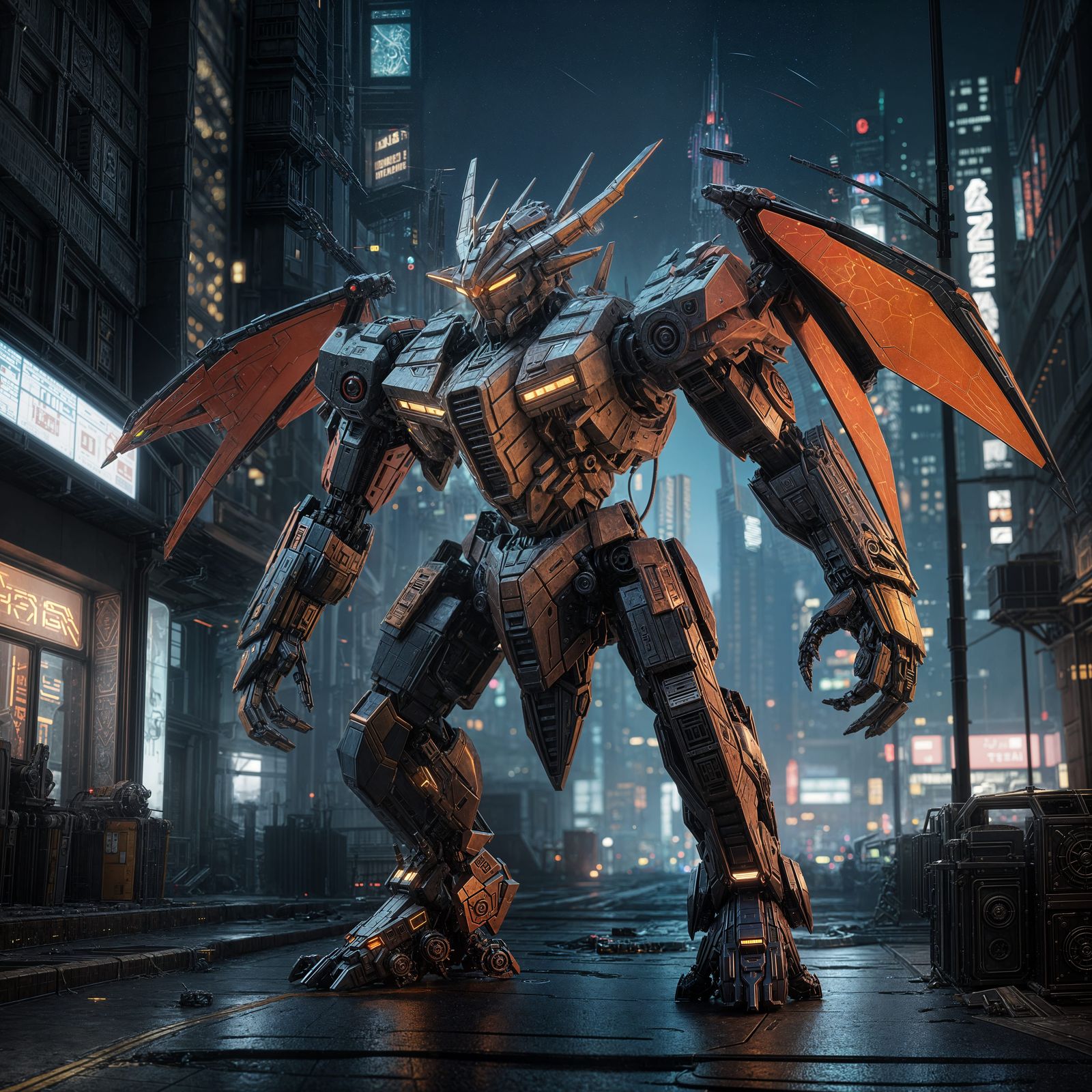 Gundam Mech in Eastern Dragon Style