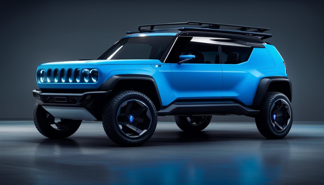 Jeep Lupus Concept: Electric Subcompact SUV in Cyberpunk Sty...