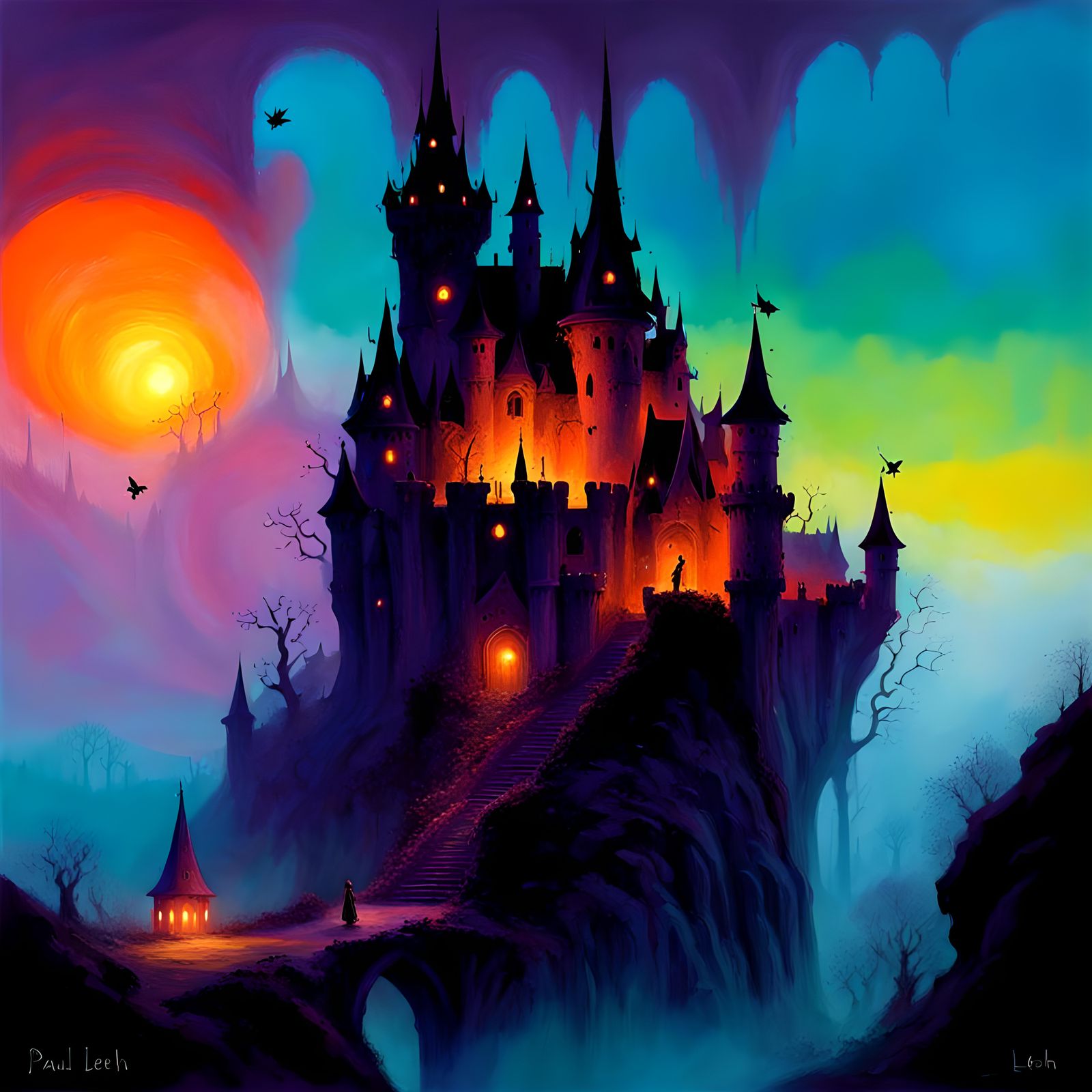 Dark fairy castle By paul lehr