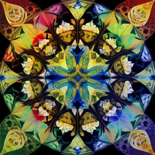 Angels and Devils in Kaleidoscope Art