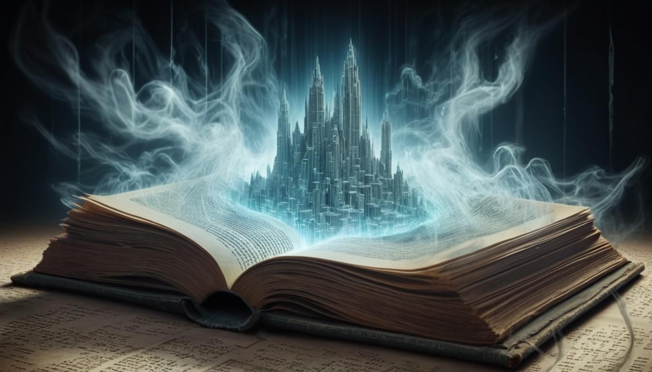 Futuristic World Emerges from Antique Book