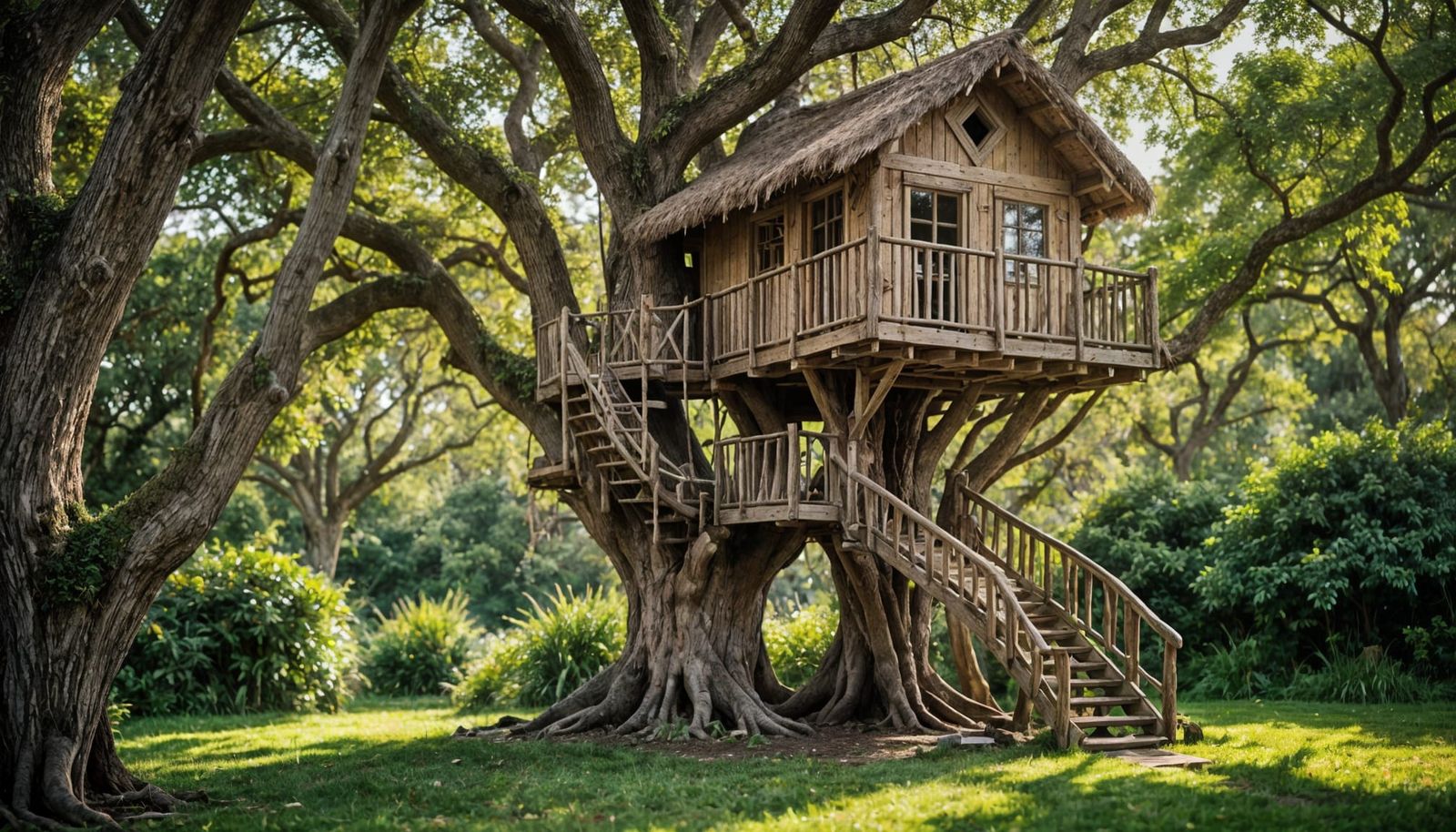 Rustic Treehouse in Backyard, Professional Photography