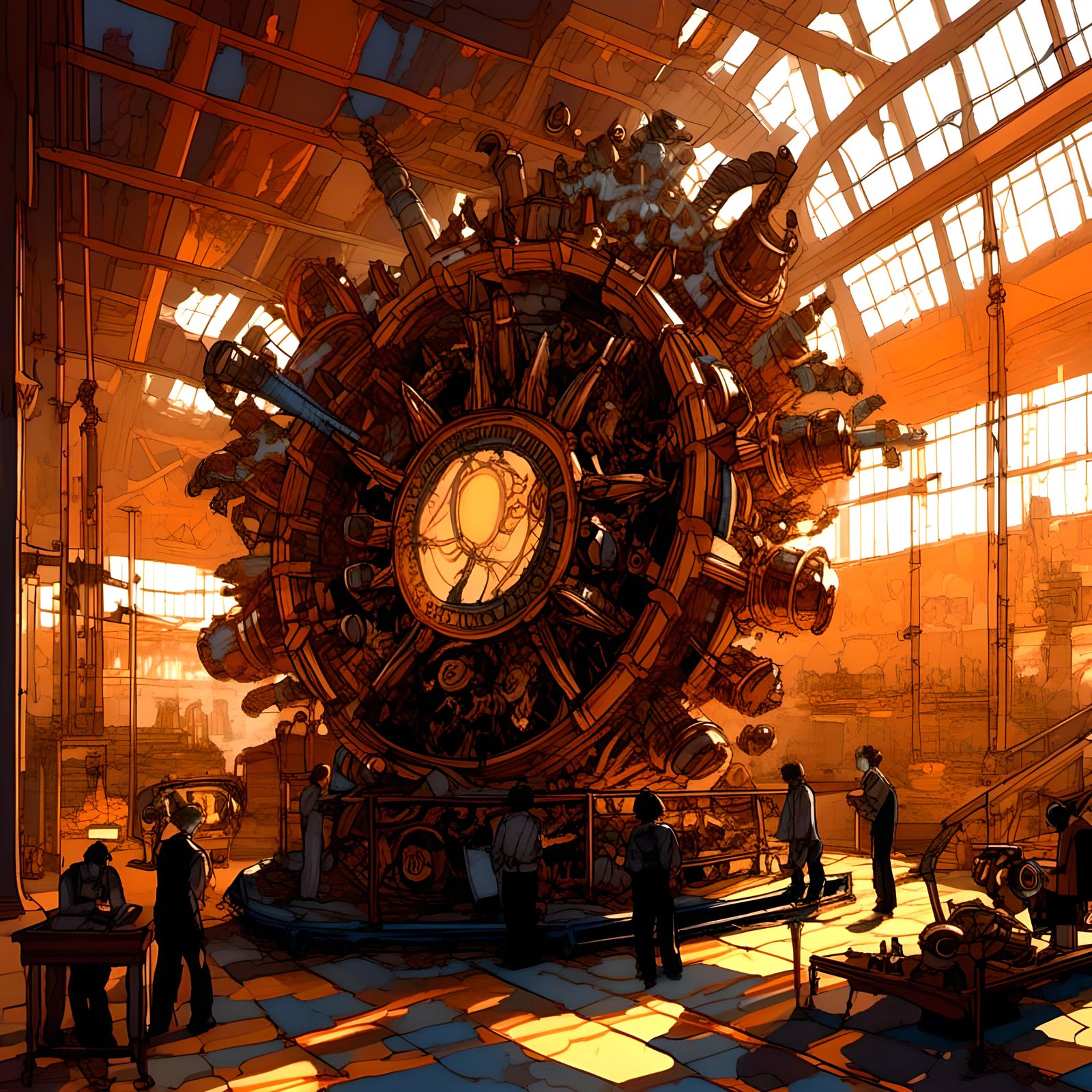 <lora:Ferrofluid:1.0> steampunk world