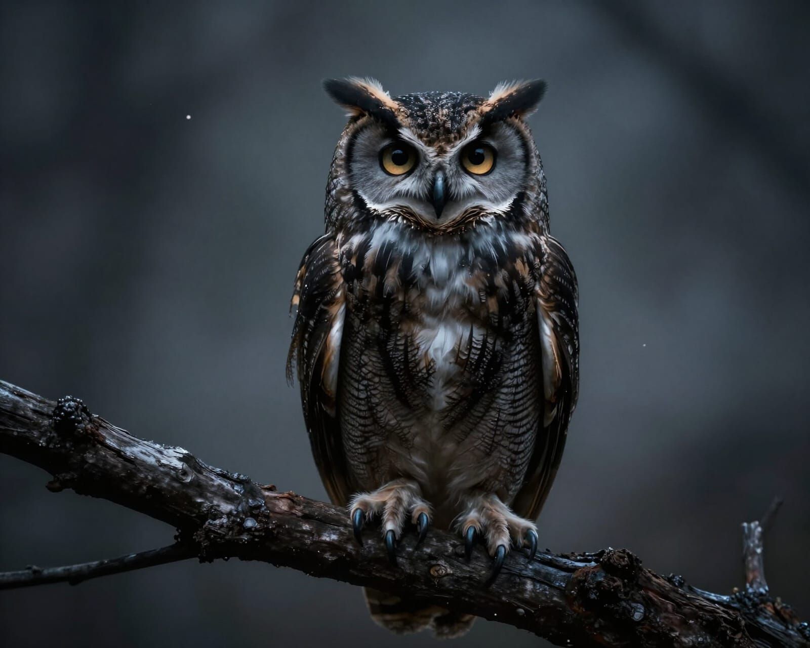 Majestic Owl with Living Shadows